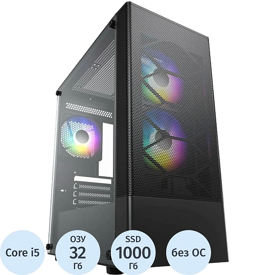 Системный блок Bigtech 5NG(229777)i5 12400F/H610/32/SSD1Tb/RTX 5060 8Gb/NOS