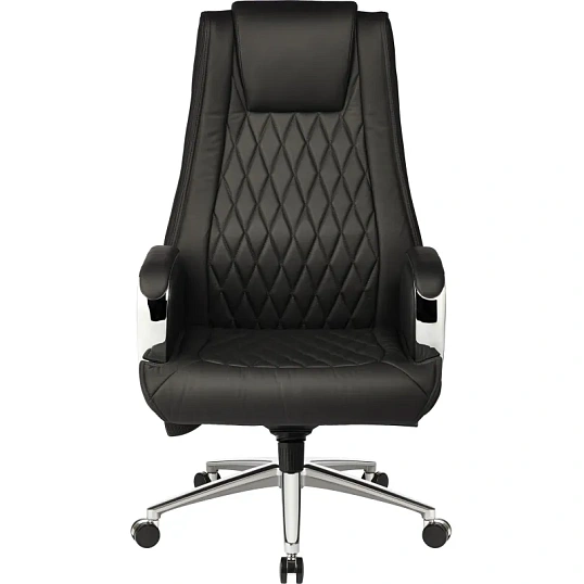 Кресло BN_Jl_Руководителя Echair-518 ML кожа черная, хром