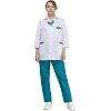 Костюм для медицинского персонала м01-КБР жен. цв.бел/бир (р.52-54) 158-164