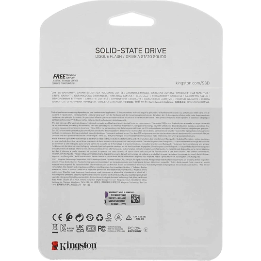 SSD накопитель Kingston KC3000 2TB M.2 2280 PCIe 4.0 x4(SKC3000D/2048G)