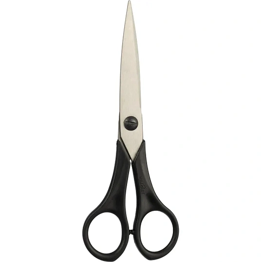 Ножницы Крамет 160мм Soft touch с симметричными ручками, черные Н-088