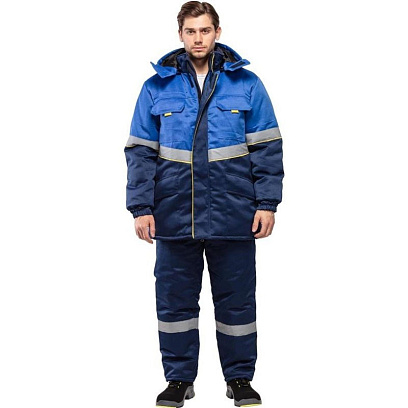 Костюм рабочий зимний муж з43-КБР син/вас (р.60-62) 182-188 (серия З)