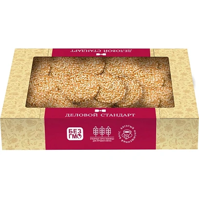 Печенье сдобное Деловой Стандарт с кунжутом, 320г