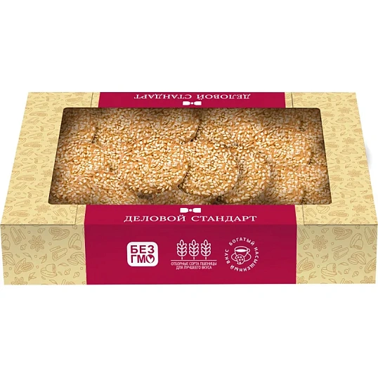 Печенье сдобное Деловой Стандарт с кунжутом, 320г