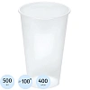 Стакан одноразовый Bubble Cup 500мл МАТОВЫЙ Прозрачный 400шт/уп арт. 1021П