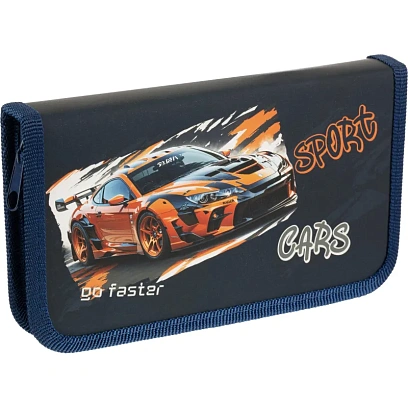 Пенал Спорткары , ламинат, софт тач, 1 отд., 190x110 мм 88440