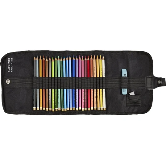 Карандаши цветные худож POLYCOLOR 3824 24цв/наб пенал-рулон 3824024003TP