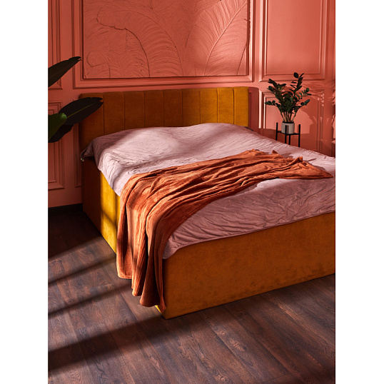 Плед микрофибра Luscan, фактура шоколадный 200х220