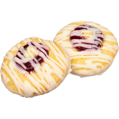 Печенье бисквитное Семейка ОЗБИ Сладяша вишневый в белой глазури TV, 400г