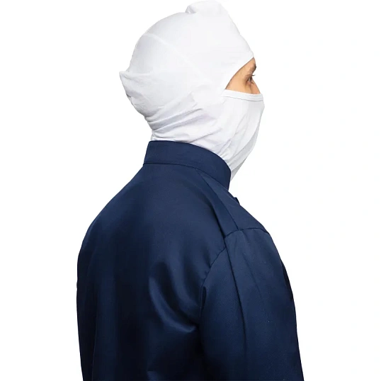 Балаклава  трикотаж ХАССП плотность 120 г. р-р универсальный цв.белый