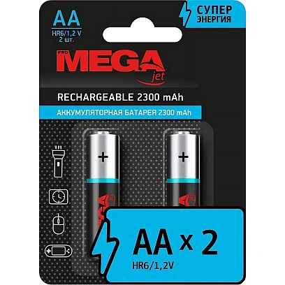 Аккумулятор АА/HR6 Ni-MH Rechargeable 2300mAh бл/2шт