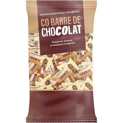 Конфеты мультизлаковые Co barre de Chocolat Карамельный Латте глазир, 900г