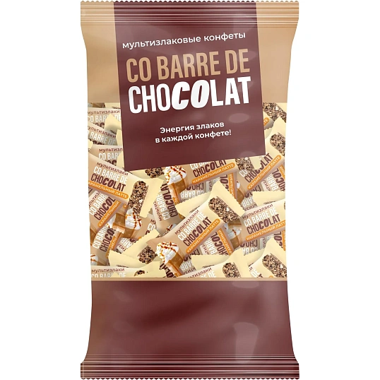 Конфеты мультизлаковые Co barre de Chocolat Карамельный Латте глазир, 900г