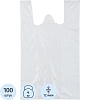 Пакет-майка ПНД 25+12х45 12мкм, белый 100 шт/уп
