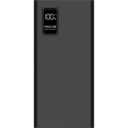 Внешний аккумулятор PERO PB05 10000 mAh,Li-Pol,output USB-C + 2USB-A,черный