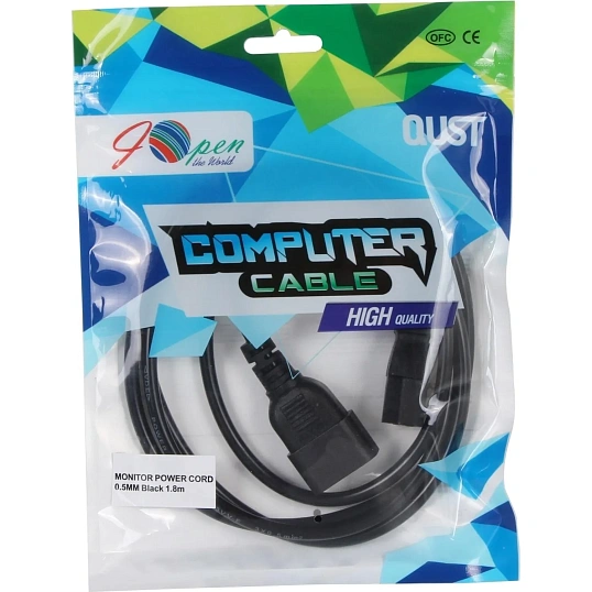 Кабель монитор - комп 1.8 м 220V (UPS -> устр) 3Gx0.5mm, iOpen  ACE001-1.8M