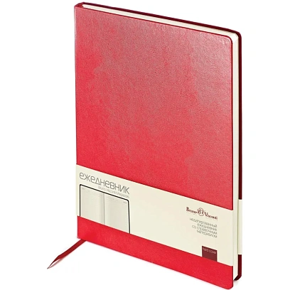 Ежедневник недатированный A4, ,  Megapolis   красный  160л 3-026/04