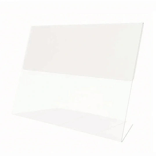 Ценникодержатель настольный д/инф. L-образный 40x60мм, горизонт.,20шт/уп.