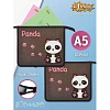 Папка для тетрадей  Panda,А5, молния, пластик, ПТ-735