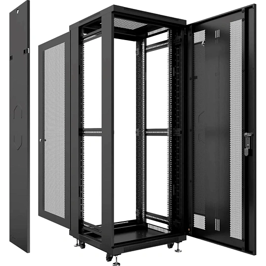 Шкаф напольный 19, 42U Cabeus ND-SC-42U60/120-BK 600x1200mm передн и задн