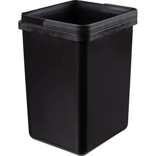 Ведро мусорное пластиковое  11л. с ручкой, черное