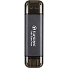 Портативный SSD Transcend 512Gb, USB 10Gbps, Type-C/Type-A, Черный