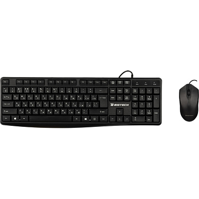 Набор клавиатура+мышь черный проводн.(104кн, 1000DPi) BT-JKMC-001/KM-108