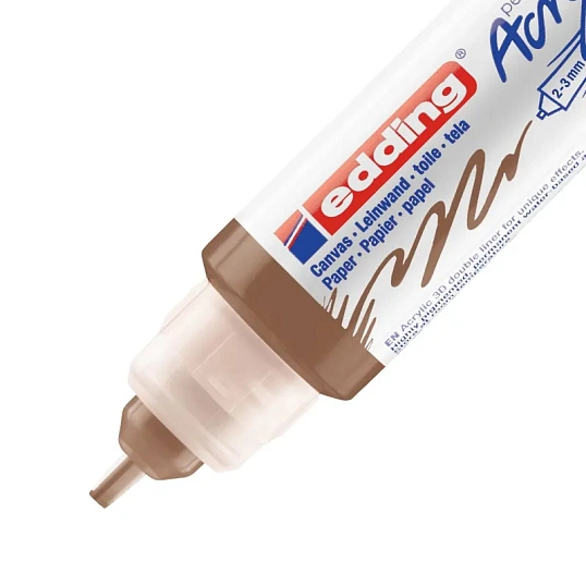 Маркер акриловый двусторонний 3D Edding 5400/919.Светло-коричневый/Hazel