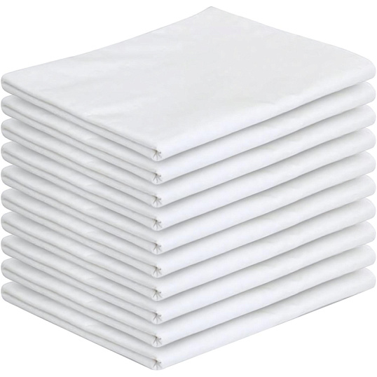 Простыня 1,5сп 150х215, поплин отбеленный, 10 шт/уп