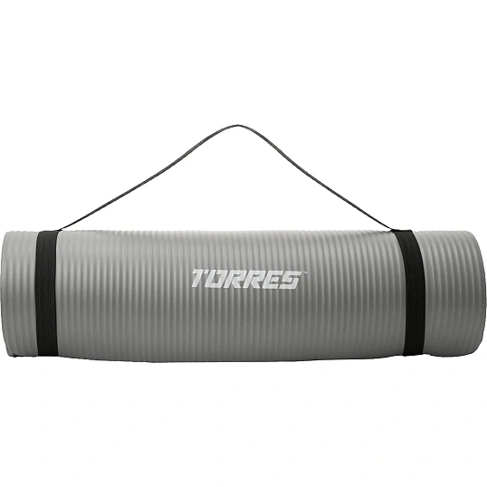 Коврик для йоги TORRES SOFT, YL10108, NBR(синт.каучук), толщина 0,8см/серый