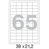 Этикетки самоклеящиеся  38х21,2 мм/65 шт. на листе А4  50листов