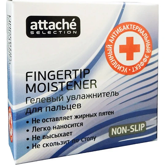 Подушка для смачивания пальцев гелевая Attache Selection усил. антибакт. эф