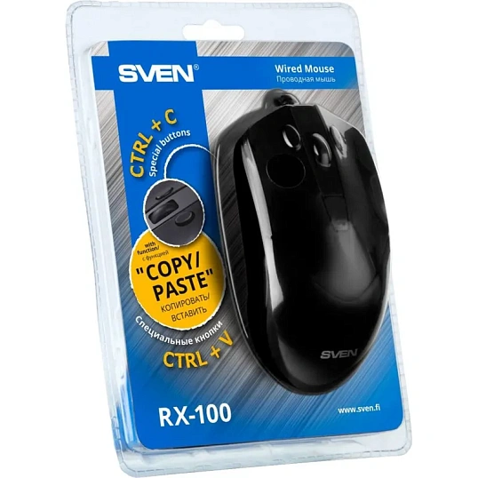 Мышь компьютерная Sven Мышь RX-100 черная (SV-020286)