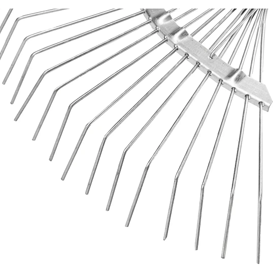 Грабли веерные стальные 18 круглых зубьев деревянный черенок 350х1450мм