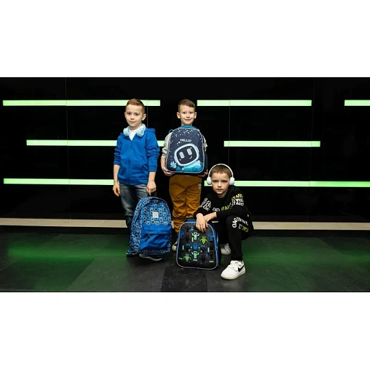 Ранец Basic Robot Hello, 2 отд., эргоном. спинка
