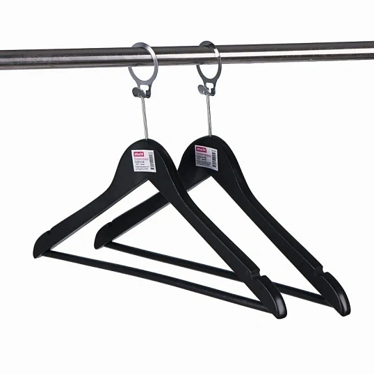 Вешалка-плечики WW_Attache CU3014-AB/LH001-ANTI дер,антив,кольцо,р50-52 чер