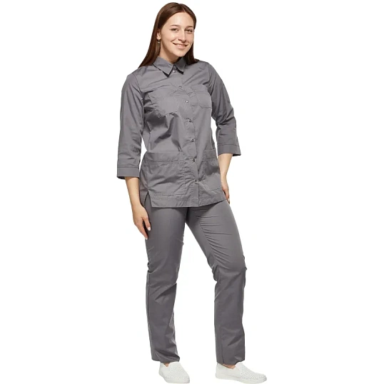 Костюм для горничных и уборщиц жен.У26 КБР серый 54 (170-176)