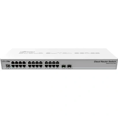 Коммутатор MikroTik CRS326-24G-2S+RM 24x1Gb, 2xSFP, 1U 19
