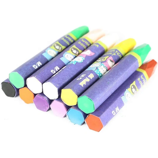 Пастель масляная M&G, 6-гран, 12 цветов- в наборе