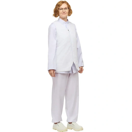 Жилет для пищевого производства у17-ЖЛ ун.(внутр)ХАССП белый (56-58)182-188