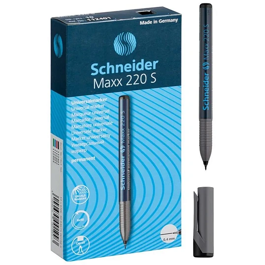 Маркер перманентный Schneider Maxx 220S 0,4 мм черный