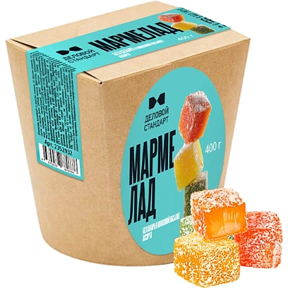 Мармелад Деловой стандарт без сахара в кокосовой обсыпке ассорти, 400г