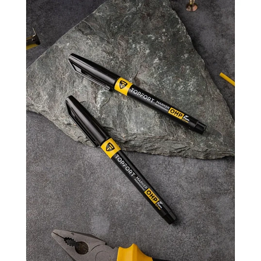 Маркер для глянц.поверх. Topfort OHP 0,7 мм черный