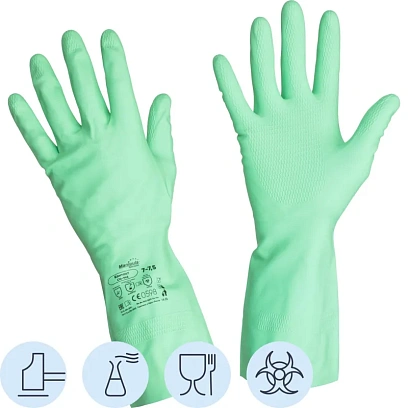 Перчатки защитные латекс Manipula КОНТАКТ (L-F-02/CG-945) р.7-7,5,ПС