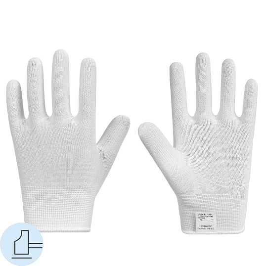Перчатки защитные Чибис ПЭ полиэфирные бесшовные белые р.11