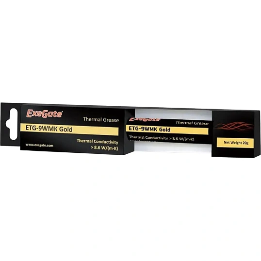 Термопаста ExeGate ETG-9WMK Gold 20г, шприц с лопаткой (EX282345RUS)