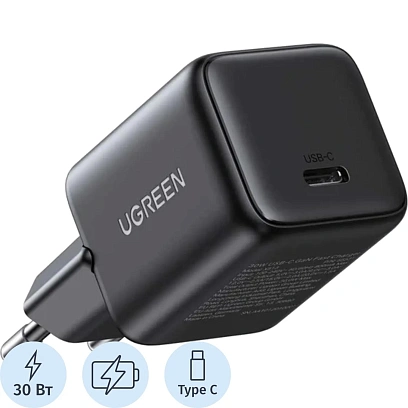 Зарядное устройство сет. UGREEN X513 (55531) 30W USB-C GaN EU серый