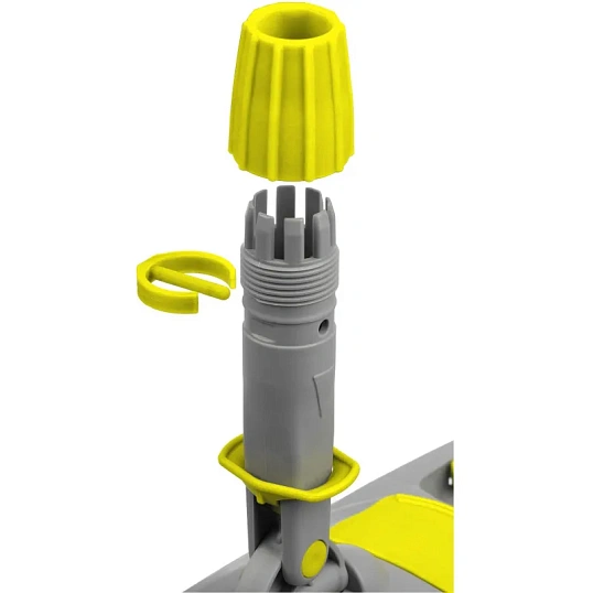 Держатель МОПа универс/зажимы, пластик LuscanProf  40х11см, серый/желтый