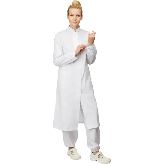 Халат для пищевого производства у17-ХЛ жен.ХАССП белые (52-54)170-176