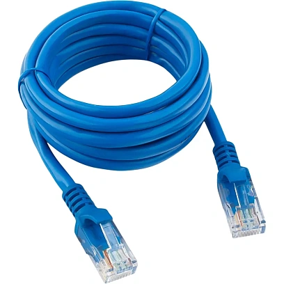 Патч-корд UTP Cablexpert PP10-2M/B кат.5e, 2м, литой, (синий)